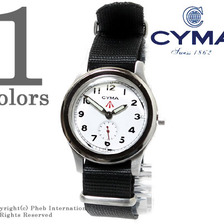 CYMA ROYAL ARMY ナイロンベルトオリジナルモデルミリタリーウォッチ WHT/BLK 19450-B画像