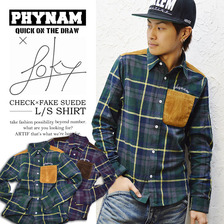Loky PHYNAM別注 CHECK+FAKE SUEDE L/S SHIRT 11828017画像