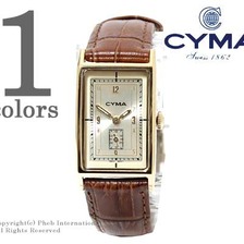 CYMA "CYMA 19600" スモールセコンドタイプ角型ウォッチ (GOLD/BRN) CM19600-C画像