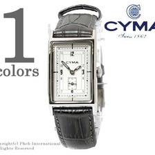 CYMA "CYMA 19600" スモールセコンドタイプ角型ウォッチ (WHT/CHA) CM19600-B画像