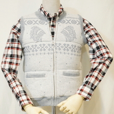 THE FLAT HEAD JGV-04W ジャガードベスト04画像