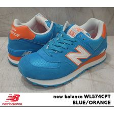 new balance WL574 CPT BLUE/ORANGE画像