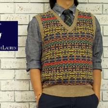 POLO RALPH LAUREN フェアアイル ニット ベスト画像