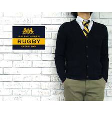 RUGBY Ralph Lauren リネン ニットカーディガン DARK NAVY画像