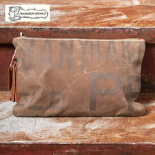 T.K GARMENT SUPPLY Square Pouch Czech Army Duffle Bag with 1950's Subway Sign Print画像