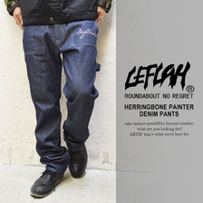 LEFLAH HERRINGBONE PAINTER DENIM PANTS画像