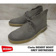 Clarks DESERT BOOT GREY DISTRESSED 79036画像