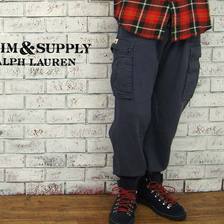 DENIM & SUPPLY Ralph Lauren ウォッシュッ加工 スウェット カーゴパンツ NAVY画像