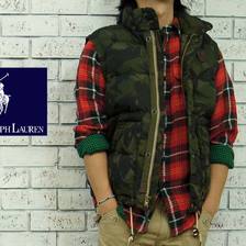 POLO RALPH LAUREN 迷彩 ダウンベスト/CAMO画像