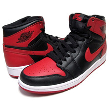 NIKE AIR JORDAN 1 RETRO HI OG BLACK/VARSITY RED-WHITE 555088-023画像