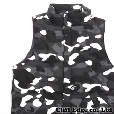 A BATHING APE CITY CAMO DOWN VEST BLACK画像