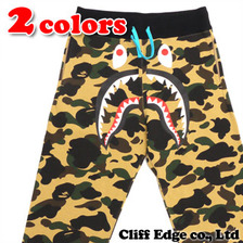 A BATHING APE 1ST CAMO SHARK SWEAT PANTS 1A30-152-604画像