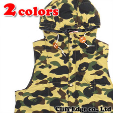 A BATHING APE 1ST CAMO DOWN VEST HOODIE (W.S) 1A30-140-023画像