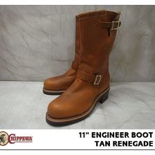 CHIPPEWA 11" ENGINEER BOOT TAN RENEGADE 1901M05画像