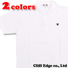 PLAY COMME des GARCONS ミニハートワッペンポロシャツ WHITE画像