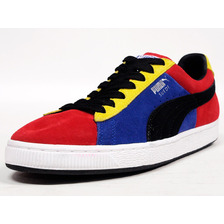 PUMA SUEDE STRIPES & BLOCKS "LIMITED EDITION" RED/PPL/YEL/BLK 356182-02画像
