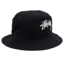 STUSSY Original Stock Washed Crusher Hat  BLACKxSILVER画像