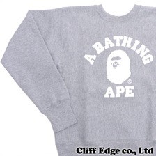 A BATHING APE CHAMPION COLLEGE CREWNECK  GRAY 1A23-113-911画像