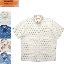 CAMCO 半袖 プリント ボタンダウンシャツ メンズ画像