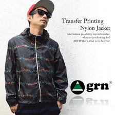 grn 転写プリントナイロンジャケット GUZ412022N画像