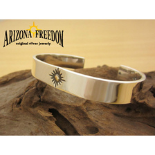ARIZONA FREEDOM 10mm K18 太陽神打込プレーンブレス 黒仕上げ画像