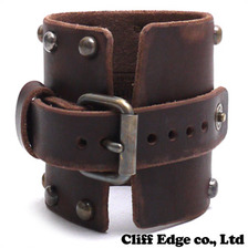 NEIGHBORHOOD SLAVE.STUDS/CL-WRIST BAND BROWN画像