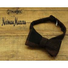 GITMAN BROS. for NeimanMarcus ブロックチェック ウール ボウタイ画像
