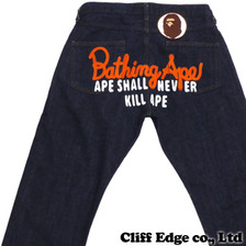 A BATHING APE 1997 TYPE-01 CHAMPION DENIM PANTS  INDIGO 1A30-150-007画像