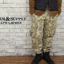 DENIM & SUPPLY Ralph Lauren ウォッシュ加工 カモ柄 カーゴパンツ画像