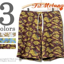 FilMelange ハーバートコットンリネンプリントショーツ HERBERT画像