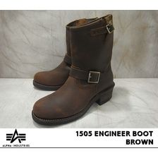 ALPHA INDUSTRIES 1505 ENGINEER BOOT BROWN画像
