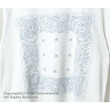 REMI RELIEF バンダナフラワー スペシャル加工インディゴ刺繍Tシャツ RN14149-060画像