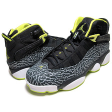 NIKE JORDAN 6 RINGS GS blk/venom green-wht-c.gry 323419-033画像