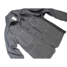 POST OVERALLS #1102SB SWEET BEAR COTTON LINEN CHAMBREYJACKET/indigo画像