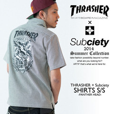 THRASHER &times; Subciety SHIRTS S/S -PANTHER HEAD- SBF4413画像