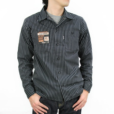 Schott STRIPE L/S WORK SHIRT 3145009画像