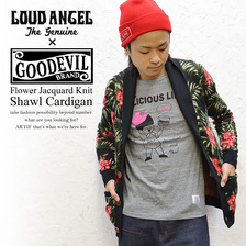 GOODEVIL LOUD ANGEL FLOWER JACQUARD KNIT CARDIGAN画像