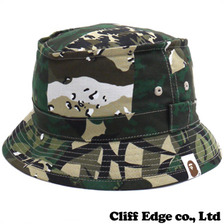 A BATHING APE PANEL CAMO HAT  GREEN 1A30-180-013画像