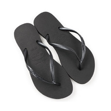 Havaianas SLIM レディース ビーチサンダル スリム ブラック画像