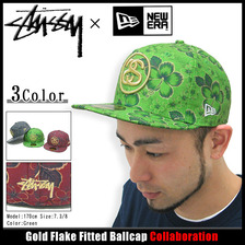 STUSSY × NEW ERA Gold Flake Fitted Ballcap 131281画像
