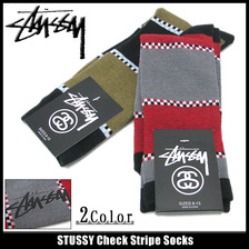 STUSSY Check Stripe Socks 138299画像