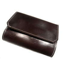GLENROYAL COIN PURSE WALLET bridle leather/dark brown 03-4845画像