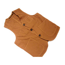 RISING SUN & Co. RAW DUCK OUTDOOR VEST w/brown liner made in U.S.A./duck tan画像