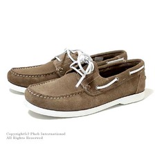 DANASSA SUEDE DECK SHOES (SUEDE) BEIGE 5356画像