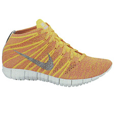 NIKE WMNS FREE FLYKNIT CHUKKA ATOMIC MANGO/WOLF GREY-PINK GLOW/WHITE 639699-800画像