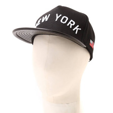 Stampd Black New York Hat (leather brim) SLA-U140HT画像