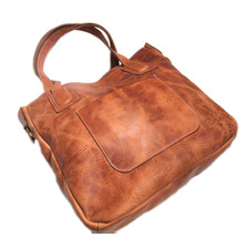 Coronado Leather #HD24 AMERICANA CARRY TOTE BAG tan画像