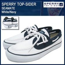 Sperry Top-Sider SEAMATE White/Navy 13505815画像