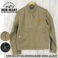 IRON HEART TTURFAN COTTON HERRINGBONE WORK JACKET IHJ-23画像