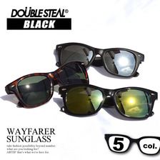 DOUBLE STEAL BLACK WAYFARER SUNGLASS 442-90202画像